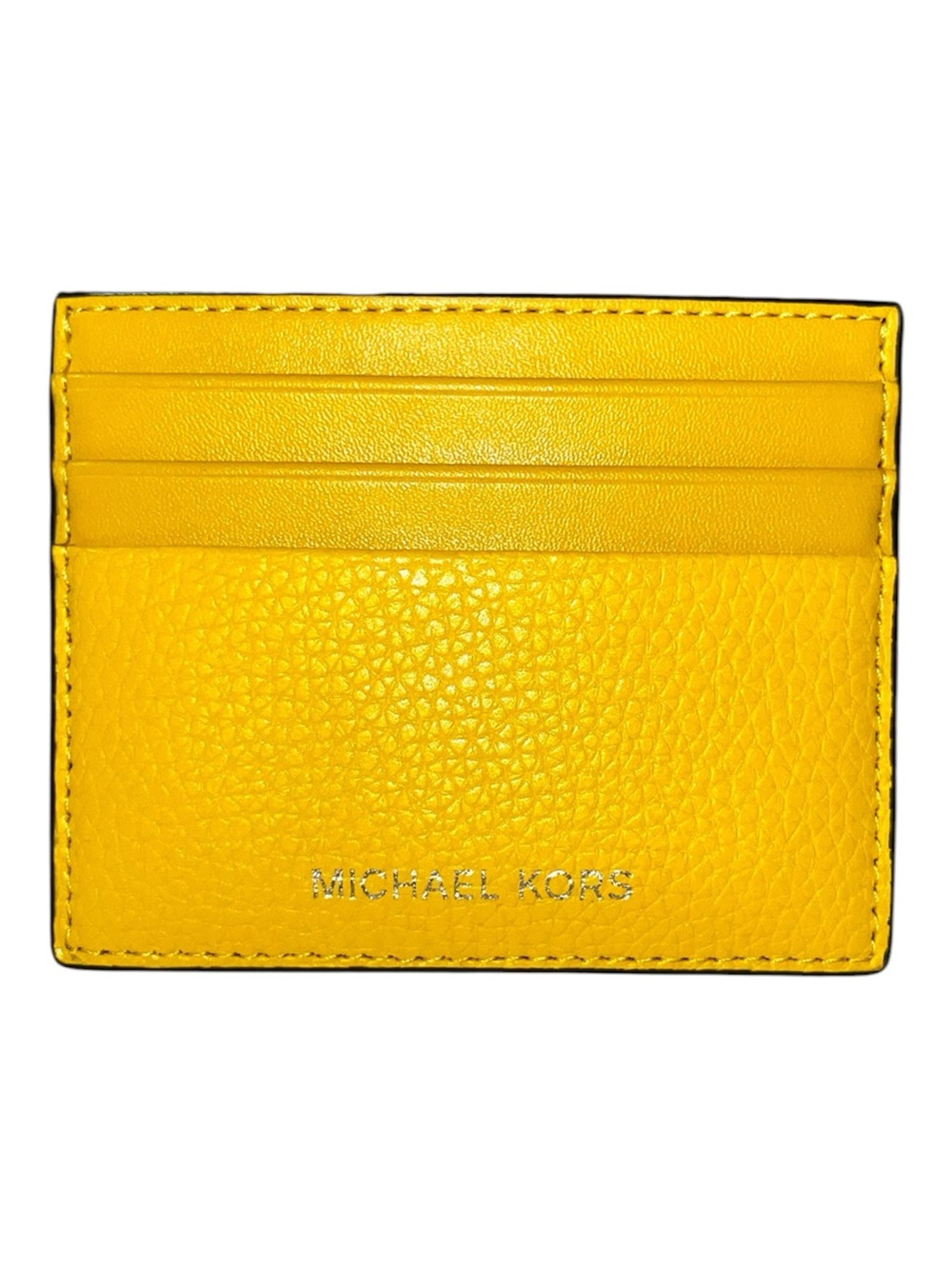MICHAEL KORS Yellow Leather Card Case